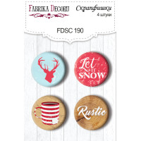 Скрапфішки набір 4шт Winter in the city EN (англ) №190