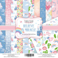 Набір скраппаперу Вірте в Чудо Believe in miracle 30,5x30,5 см, 10 аркушів