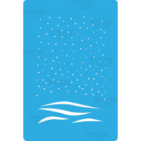 Трафарет багаторазовий 15x20 см Зимовий фон 2 №245