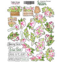 Набір наклейок (стікерів) 26 шт Spring blossom №004 Весняне Цвітіння