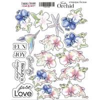 Набір наклейок (стікерів) 18 шт Tender orchid №005 Ніжна Орхідея