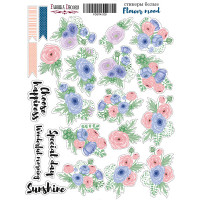 Набір наклейок (стікерів) 22 шт Flower mood №008 Квітковий Настрій