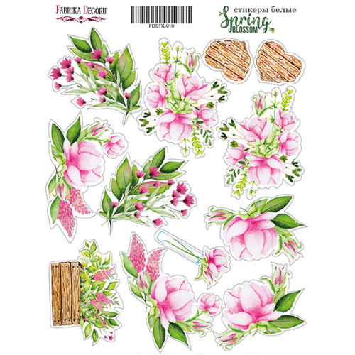 Набор наклеек (стикеров) 12 шт Spring blossom №010 Весеннее Цветение
