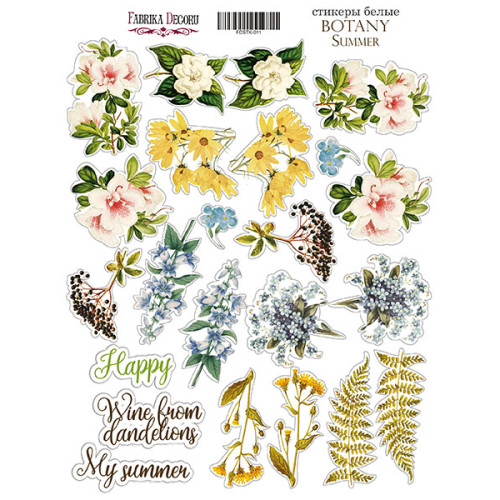 Набор наклеек (стикеров) 23 шт Botany summer №011 Ботаническое Лето