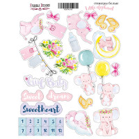Набор наклеек (стикеров) 24 шт Little elephant №013 Маленький Слоненок