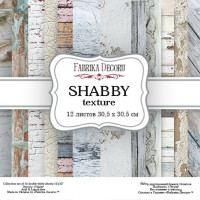 Набор скрапбумаги Шебби Текстура (Shabby texture) 30,5x30,5 см, 12 листов