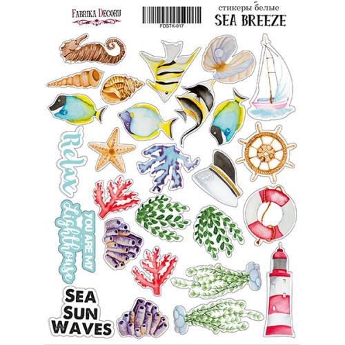 Набор наклеек (стикеров) 27 шт Sea breeze №017 Морской Бриз