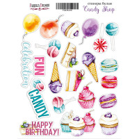 Набір наклейок (стікерів) 22 шт Candy shop №018 Кондитерська