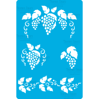 Трафарет багаторазовий 15x20 см Виноград №274