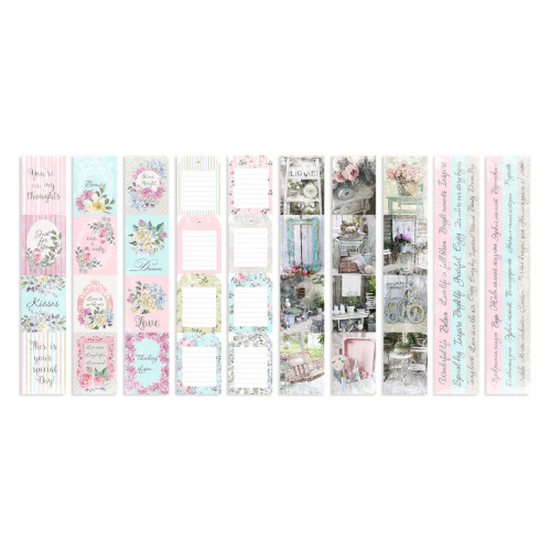 Набор полос с картинками для декорирования Shabby garden 5 шт 5х30,5 см