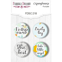Скрапфішки набір 4шт My tiny sparrow boy 1 EN (англ) №218