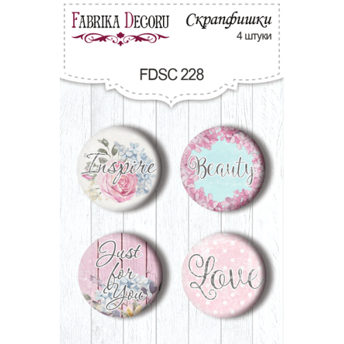 Скрапфишки набор 4шт Shabby garden EN (англ) №228