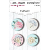 Скрапфішки набір 4шт Shabby garden 1 №231
