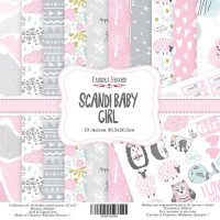 Набор скрапбумаги Скандинавская малышка Девочка (Scandi Baby Girl) 30,5x30,5 см, 10 листов