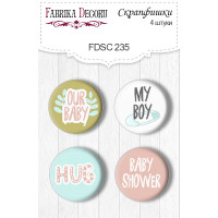 Скрапфішки набір 4шт Scandi Baby Boy 2 EN (англ) №235