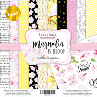 Набір скраппаперу Магнолія в Квітні Magnolia in bloom 30,5x30,5 см, 10 аркушів