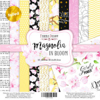 Набір скраппаперу Магнолія в Квітні Magnolia in bloom 30,5x30,5 см, 10 аркушів