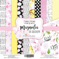 Набір скраппаперу Магнолія в Квітні Magnolia in bloom 20x20 см, 10 аркушів