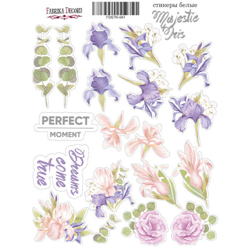 Набор наклеек (стикеров) №041, Majestic Iris Волшебные Ирисы