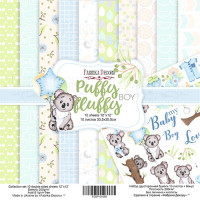 Набор двухсторонней бумаги для скрапбукинга Puffy Fluffy Boy 30,5x30,5 см, 10 листов