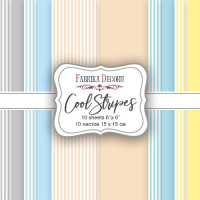 Набор скрапбумаги Крутые Полосы Cool Stripes 15x15 см, 10 листов