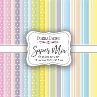 Набор скрапбумаги Супер Микс (Super Mix) 30,5x30,5 см, 12 листов