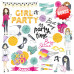Набір скраппаперу Вечірка Дівчата Party girl 20x20 см, 10 аркушів