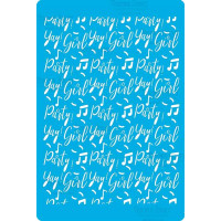 Трафарет многоразовый 15x20 см Вечеринка фон №306