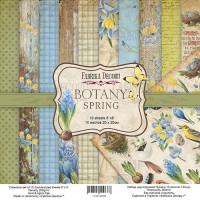 Набір скраппаперу Ботанічна Весна Botany Spring 20x20 см, 10 аркушів