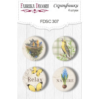 Скрапфішки набір 4шт Botany Spring №307