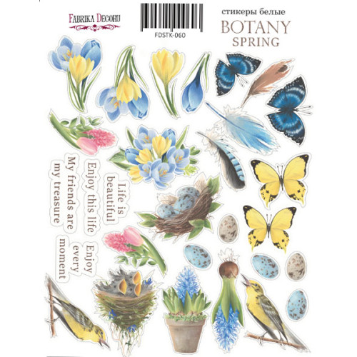 Набор наклеек (стикеров) №060, Botany spring Ботаническая Весна