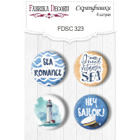 Скрапфишки набор 4шт Sea Romance №323