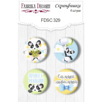 Скрапфішки набір 4шт My little panda boy 1 RU (рус) №329