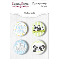 Скрапфішки набір 4шт My little panda boy 1 EN (англ) №330