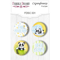 Скрапфишки набор 4шт My little panda boy RU (рус) №331