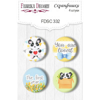 Скрапфішки набір 4шт My little panda boy EN (англ) №332
