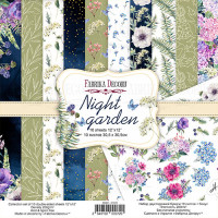 Набор скрапбумаги Ночной Сад Night garden 30,5x30,5 см, 10 листов