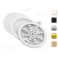 Заготівля для шейкера Сніжинка в колі 8,6 х7, 5см Дерево