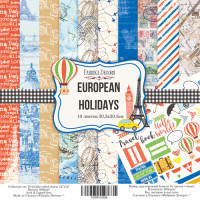 Набір скраппаперу Європейські Свята European holidays 30,5x30,5 см, 10 аркушів