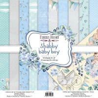 Набор скрапбумаги Шебби Малыш (Shabby baby boy redesign) 20x20 см, 10 листов