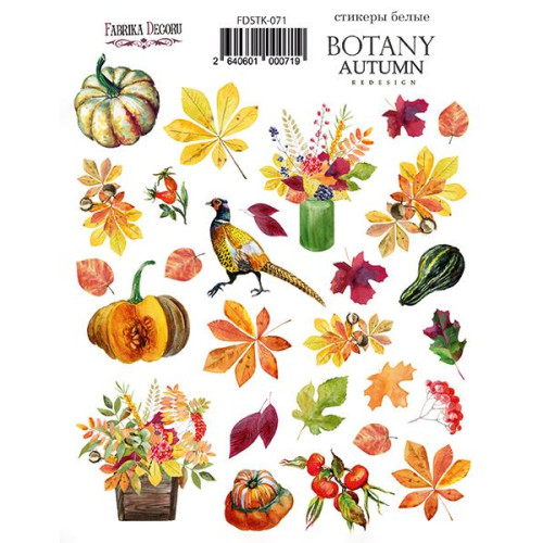 Набор наклеек (стикеров) №071, Botany autumn redesign Ботаническая Осень