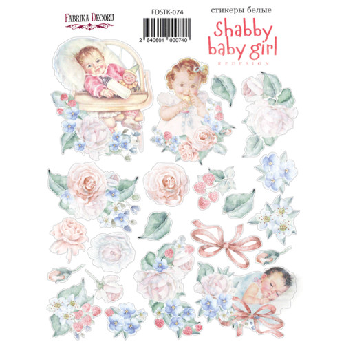 Набор наклеек (стикеров) №074, Shabby baby girl redesign Малышка
