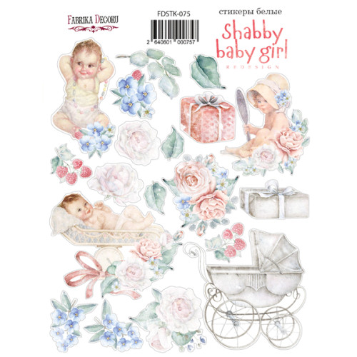 Набор наклеек (стикеров) №075, Shabby baby girl redesign 1 Малышка 1