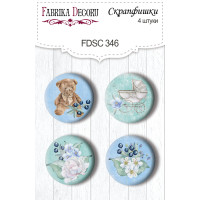 Скрапфишки набор 4шт Shabby baby boy redesign 1 №346