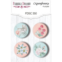 Скрапфишки набор 4шт Shabby baby girl redesign 1 №350