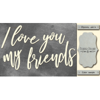 Чипборд I love you my friends 10х20 см №403