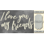 Чипборд I love you my friends 10х20 см №403