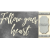Чипборд Follow your heart 10х20 см №426