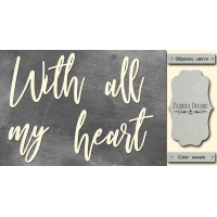 Чипборд With all my heart 10х20 см №437