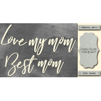 Чіпборд Love my mom, best mom 10х20 см №451